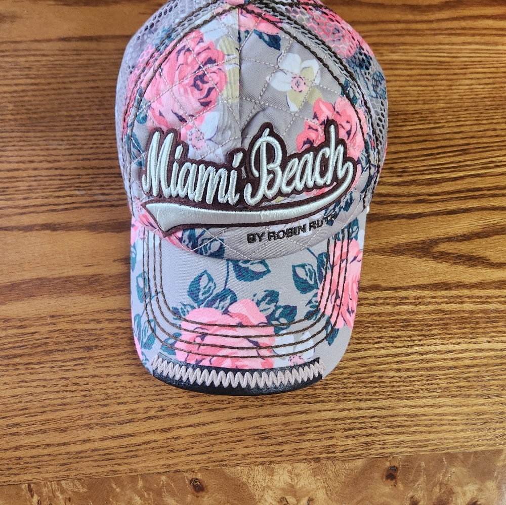 ROBIN RUTH Womens Baseball Hat Floral Trucker Style Snapback Mesh Hat